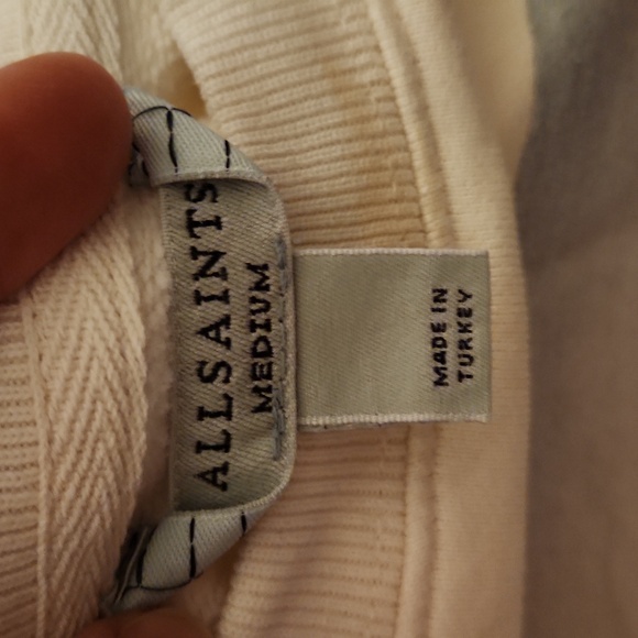 Allsaints Cream Sweatshirt with Beach Print Size M womens - Picture 2 of 5